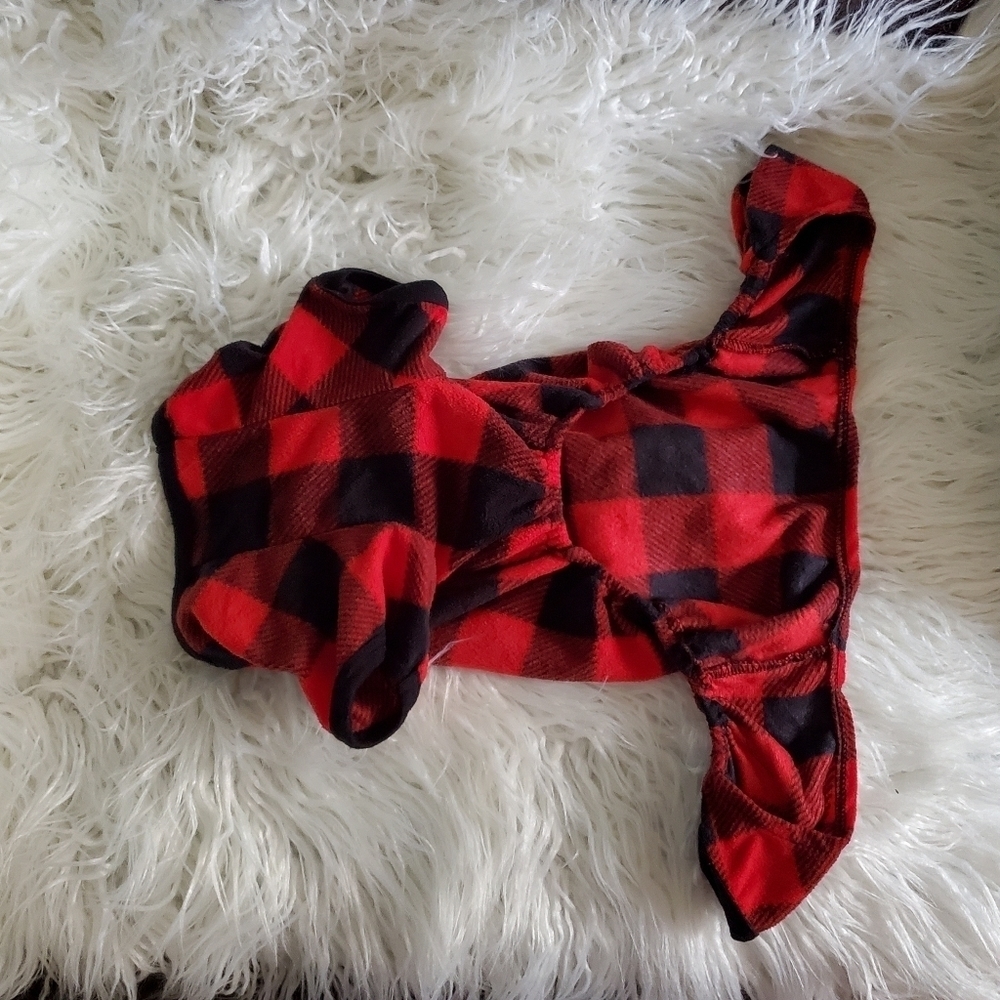 🇺🇸Buffalo Plaid Pajamas/Outfit for your Furbaby Size Small - Picture 7 of 7